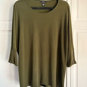 Alfani Dark Green Long Sleeve Top